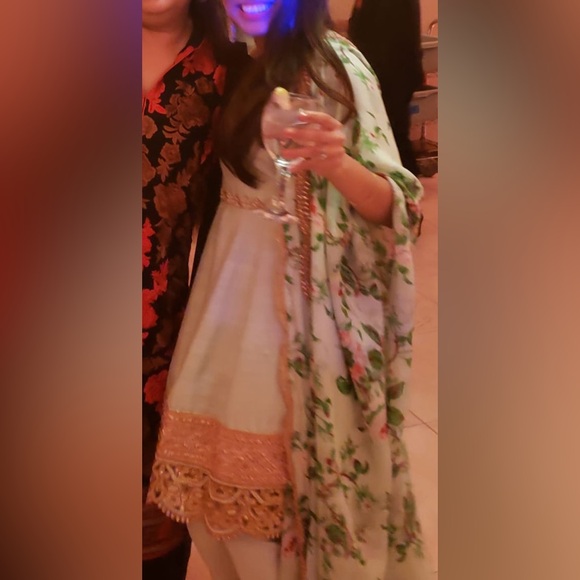 COPY - Poonams Kaurture PURE SILK CHIFFON FLORALS Anarkali - Picture 3 of 4